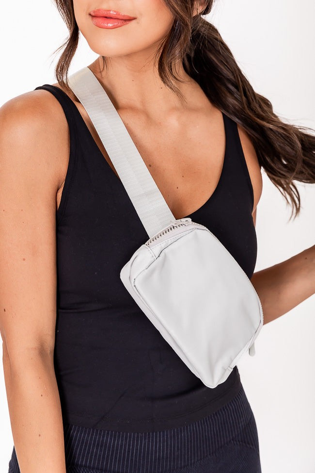 Places To Go Grey Belt Bag | Pink Lily