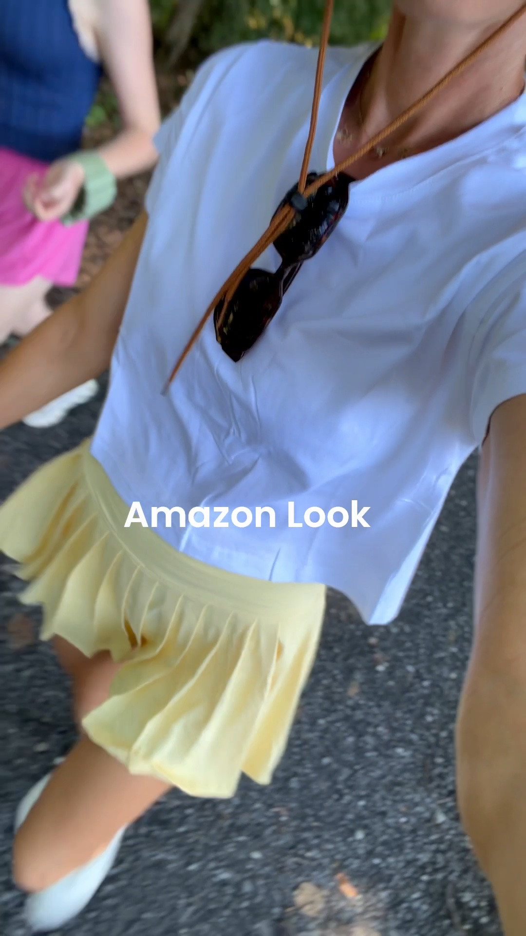 Loved this look today! Great white tee and the skirt was super light and comfy!