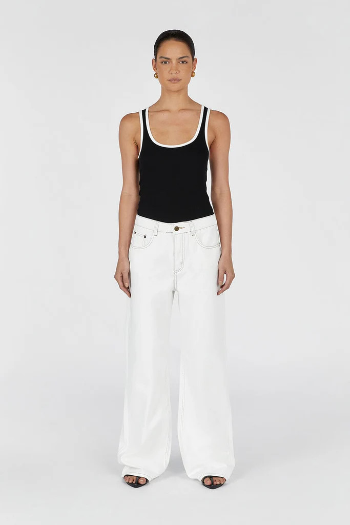 REAGAN OFF WHITE SLOUCHY DENIM JEAN | DISSH