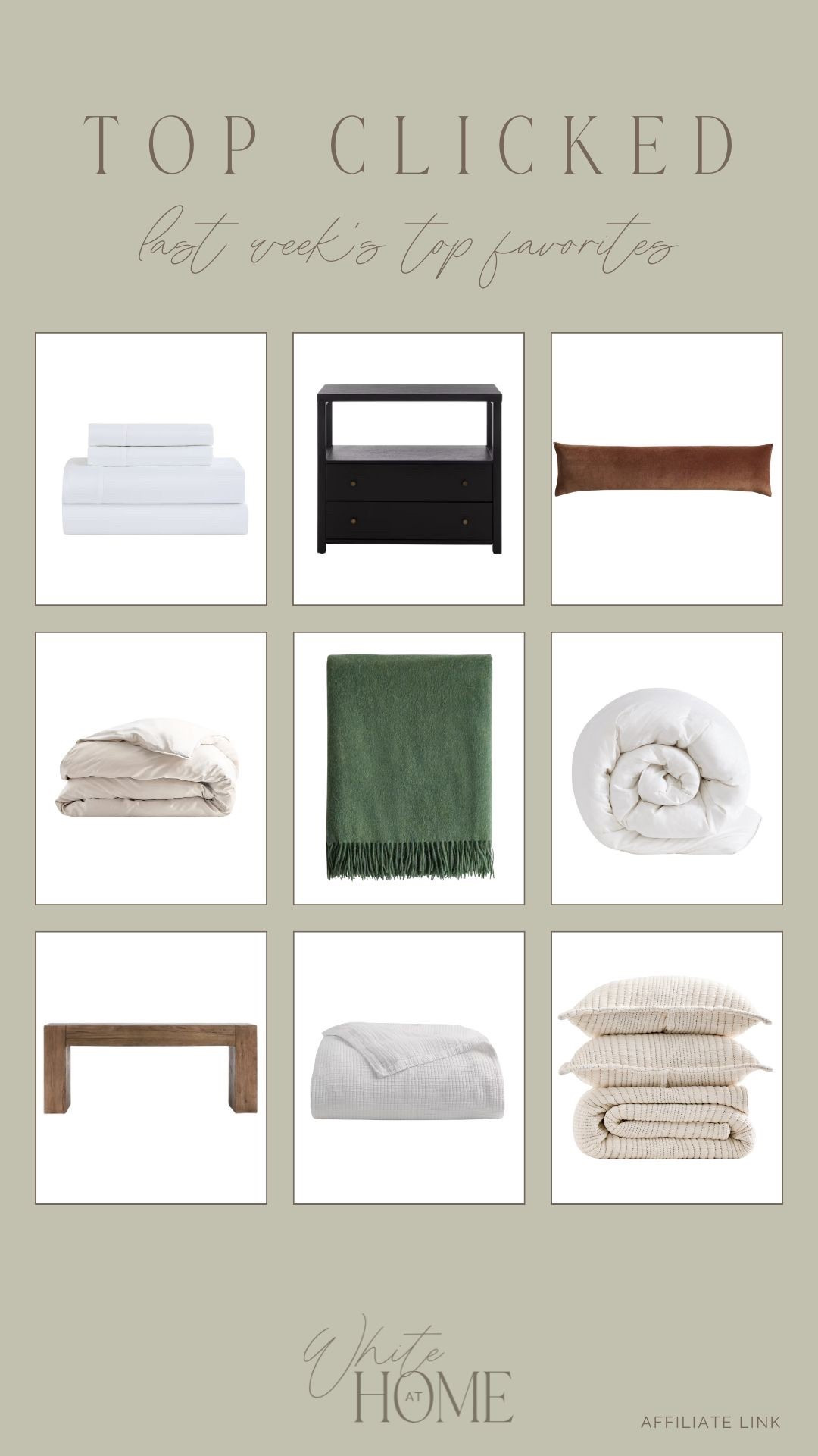 This week’s top clicked favorites! Cozy bedding is on everyone’s minds as we hunker down for the cold winter. The best luxury finds at affordable price points. My favorite splurge-worthy console table and these gorgeous designer-inspired nightstands also made the cut! 

#LTKSaleAlert #LTKHome