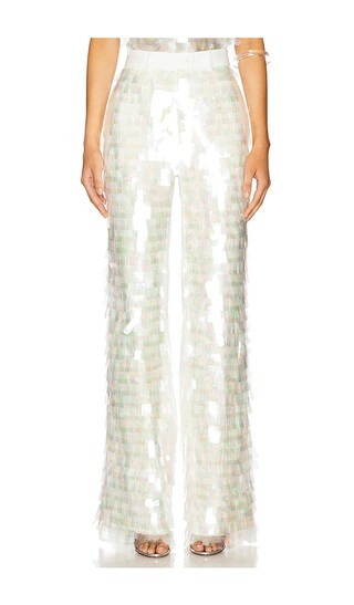 Power Pants in Sequined White | Revolve Clothing (Global)