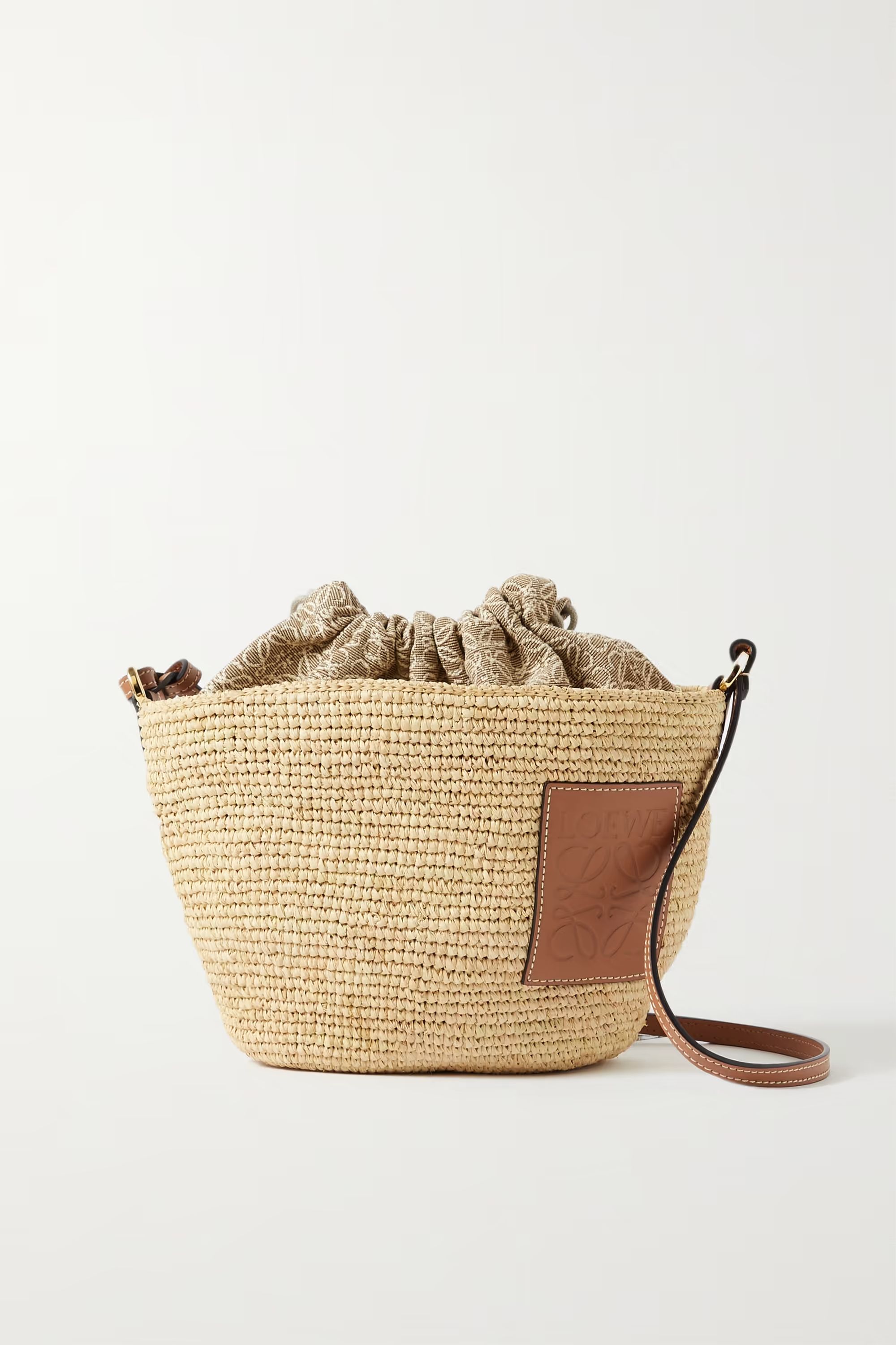 + Paula's Ibiza Pochette leather-trimmed woven raffia shoulder bag | NET-A-PORTER (US)