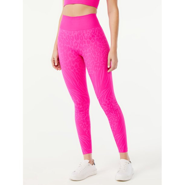 Sofia Active by Sofia Vergara Women’s Seamless High Waisted Animal Print Leggings - Walmart.com | Walmart (US)