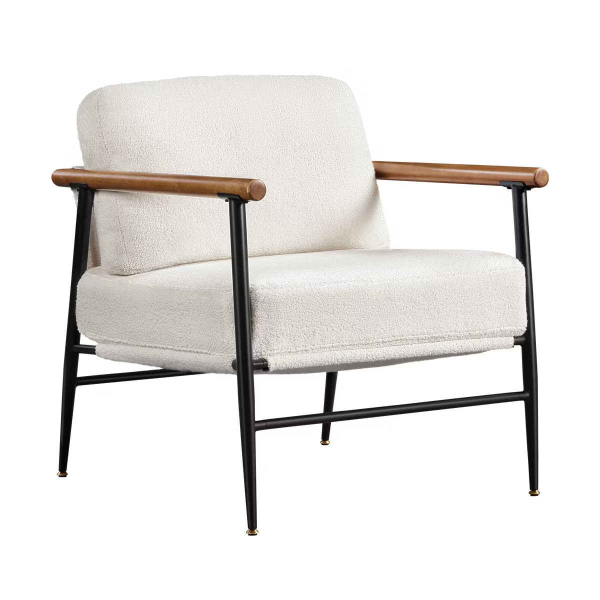 Yaheetech Mid-century Accent Chair Reading Chair for Living Room, Bedroom Ivory | Target