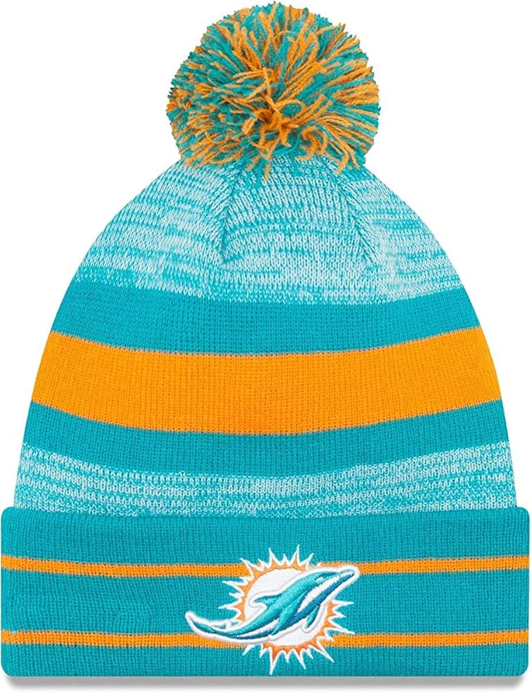 New Era Unisex-Adult NFL Official Sport Knit Classic Cuffed Knit Pom Beanie Hat | Amazon (US)