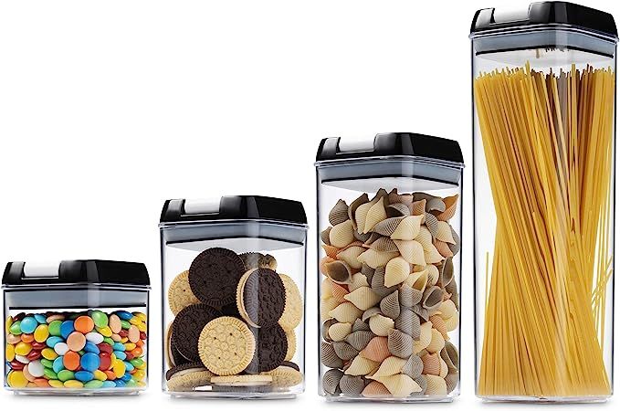 7 Pack Airtight Food Storage Container Set - Kitchen & Pantry Organization Containers - Labels & ... | Amazon (US)