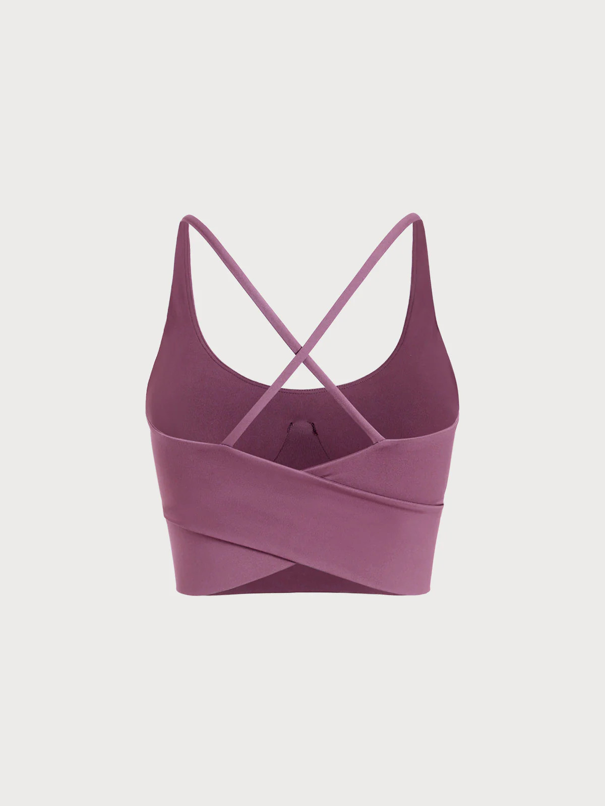Purple V Neck X-Cross Sports Bra - Medium Support & Reviews - Purple - Sustainable Yoga Tops | BE... | BERLOOK