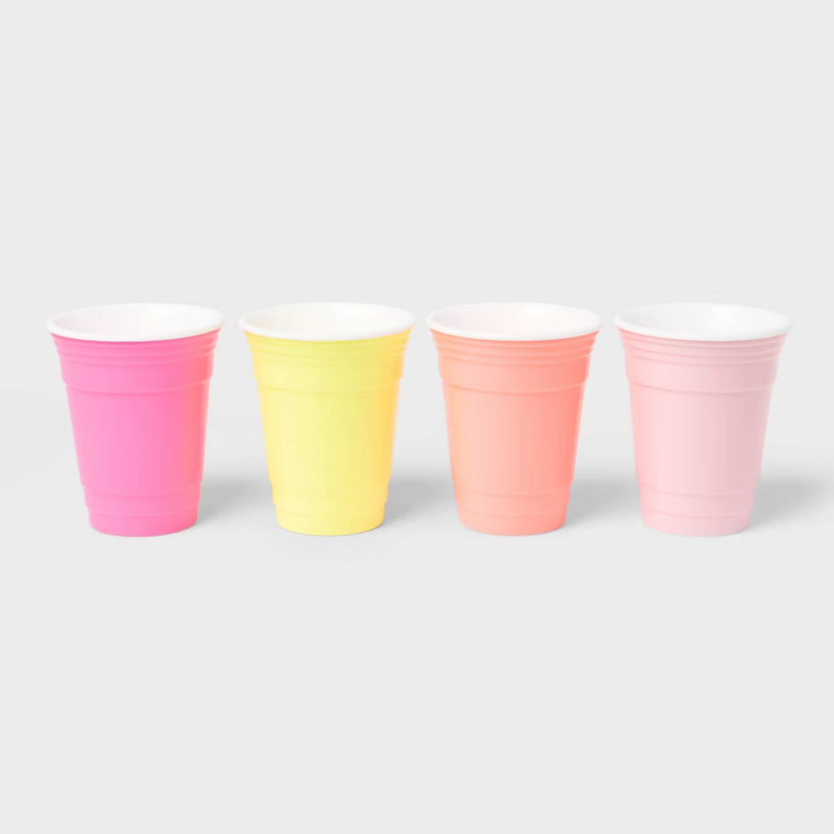 4pk 16 fl oz Reusable Tumblers Warm Tone - Sun Squad™ | Target
