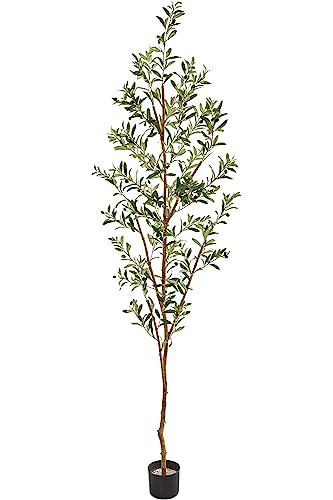Nearly Natural 82in Artificial Olive Tree, Faux Greenery with Lifelike Branches for Indoor Home Decor | Amazon (US)