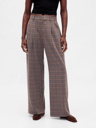 365 High Rise Brushed Twill Pleated Trousers | Gap (US)