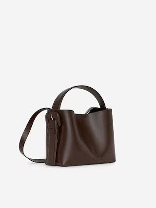 Leather Crossbody Bag – Dark Brown – Women – ARKET GB | Arket UK