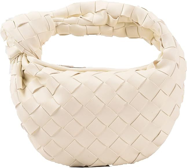 Knotted Women's Hobo Handbag - Woven PU Leather - Women's Designer Purse | Amazon (US)
