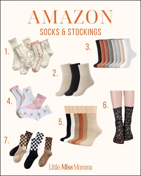 The best socks and stockings from Amazon, Amazon fashion finds!

#LTKfindsunder50 #LTKstyletip #LTKSeasonal