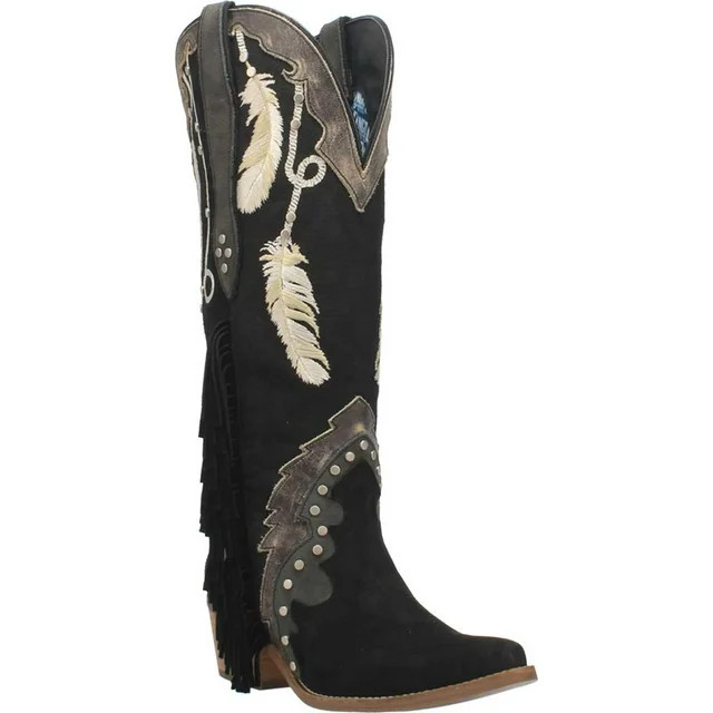 Dingo  Womens Dream Catcher Snip Toe Embroidered   Casual Boots   Knee High Low Heel 1-2" | Walmart (US)