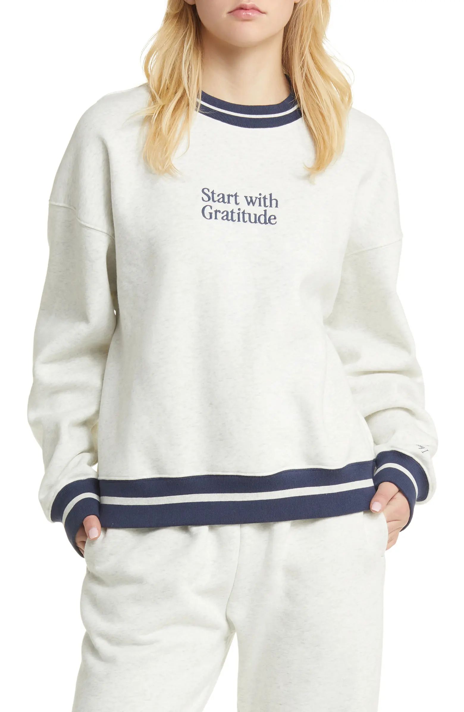 Start With Gratitude Crewneck Sweatshirt | Nordstrom