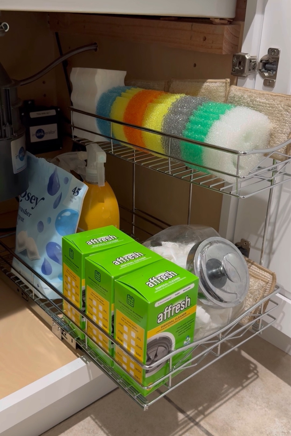 Under the sink organization from Amazon 🧼 organization, Amazon finds, kitchen, kitchen organization. 

#LTKfindsunder50 #LTKhome
