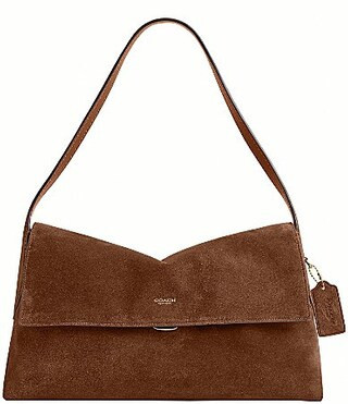 COACH Chelsea 36 Suede Shoulder Bag - Warm Brown | Dillard's