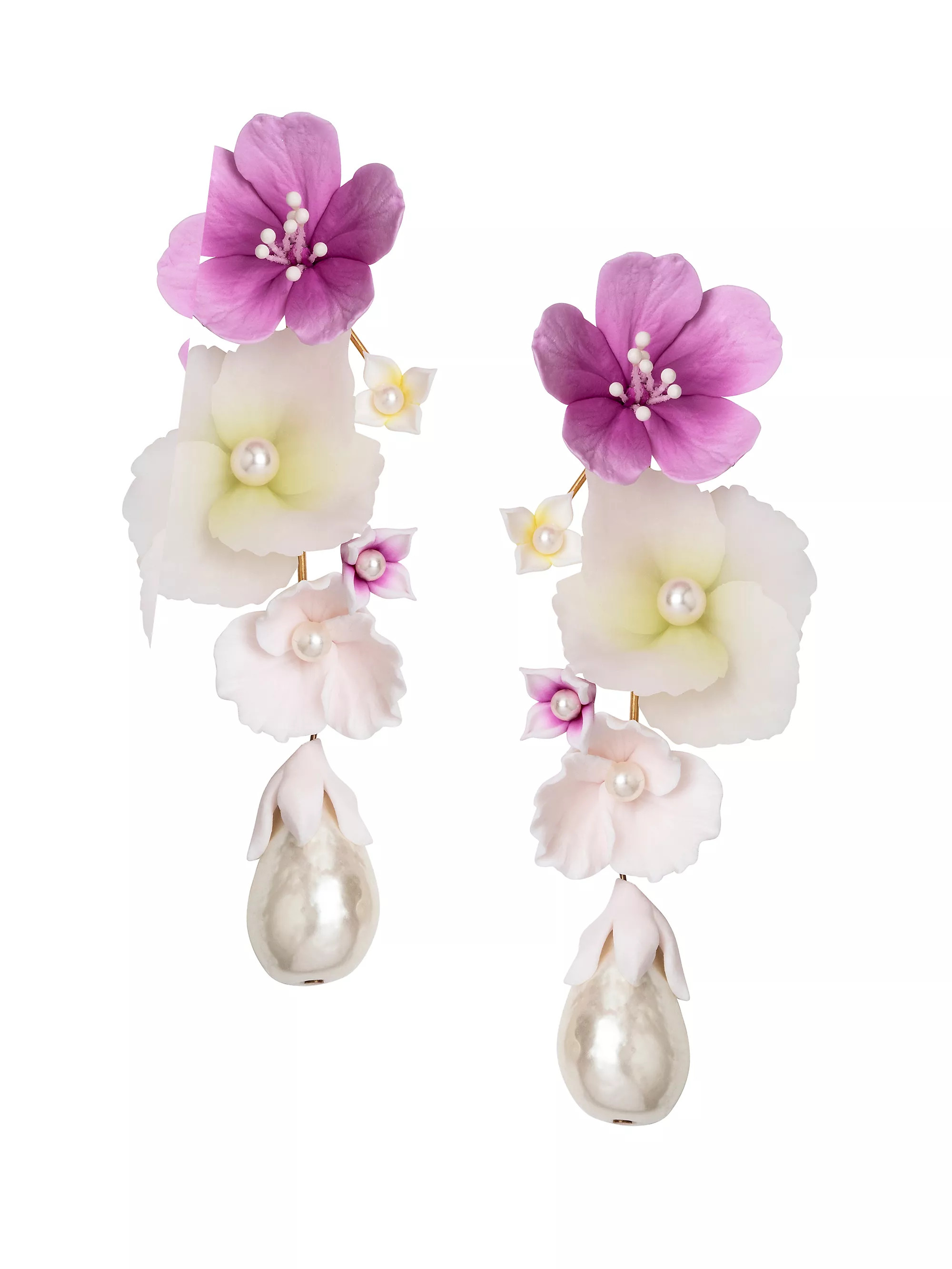 Lorena Polymer & Imitation Pearl Drop Earrings | Saks Fifth Avenue