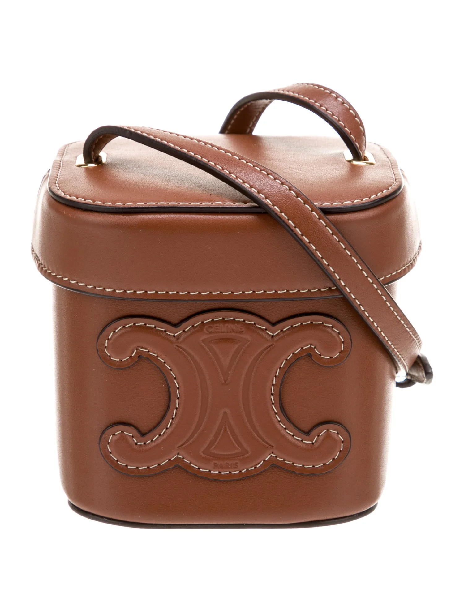 Leather Triomphe Box Bag Small | The RealReal