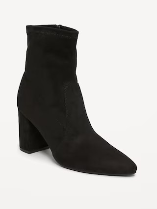 Faux-Suede Heeled Boots for Women | Old Navy (US)