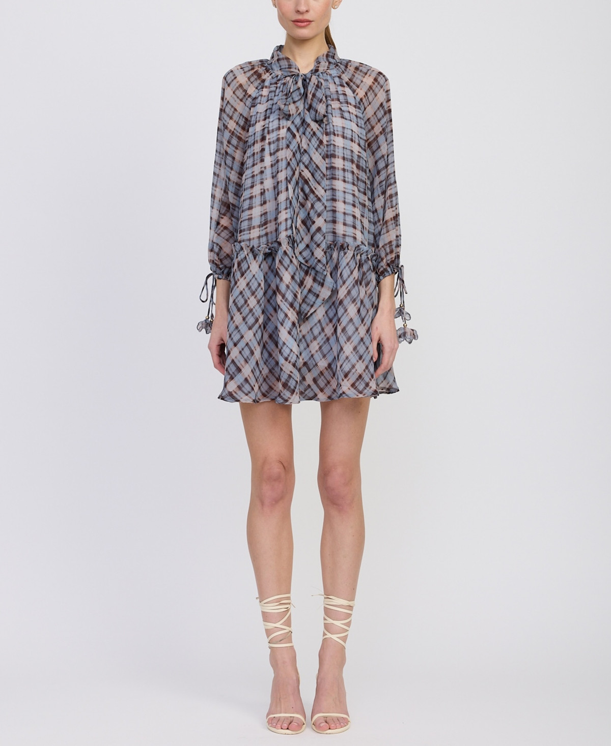 En Saison Women's Briar Mini Dress - Dusty Blue Brown | Macy's