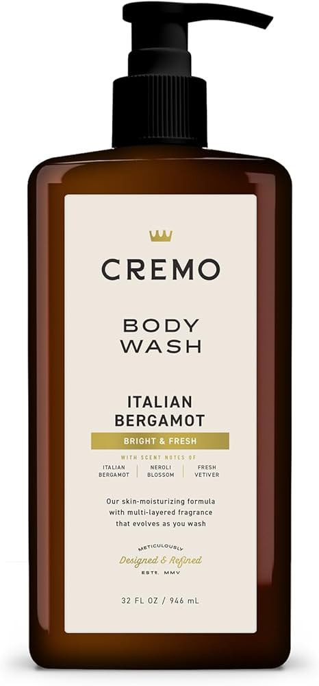 Cremo Rich-Lathering Italian Bergamot Body Wash for Men, Notes of Italian Bergamot, Neroli Blosso... | Amazon (US)