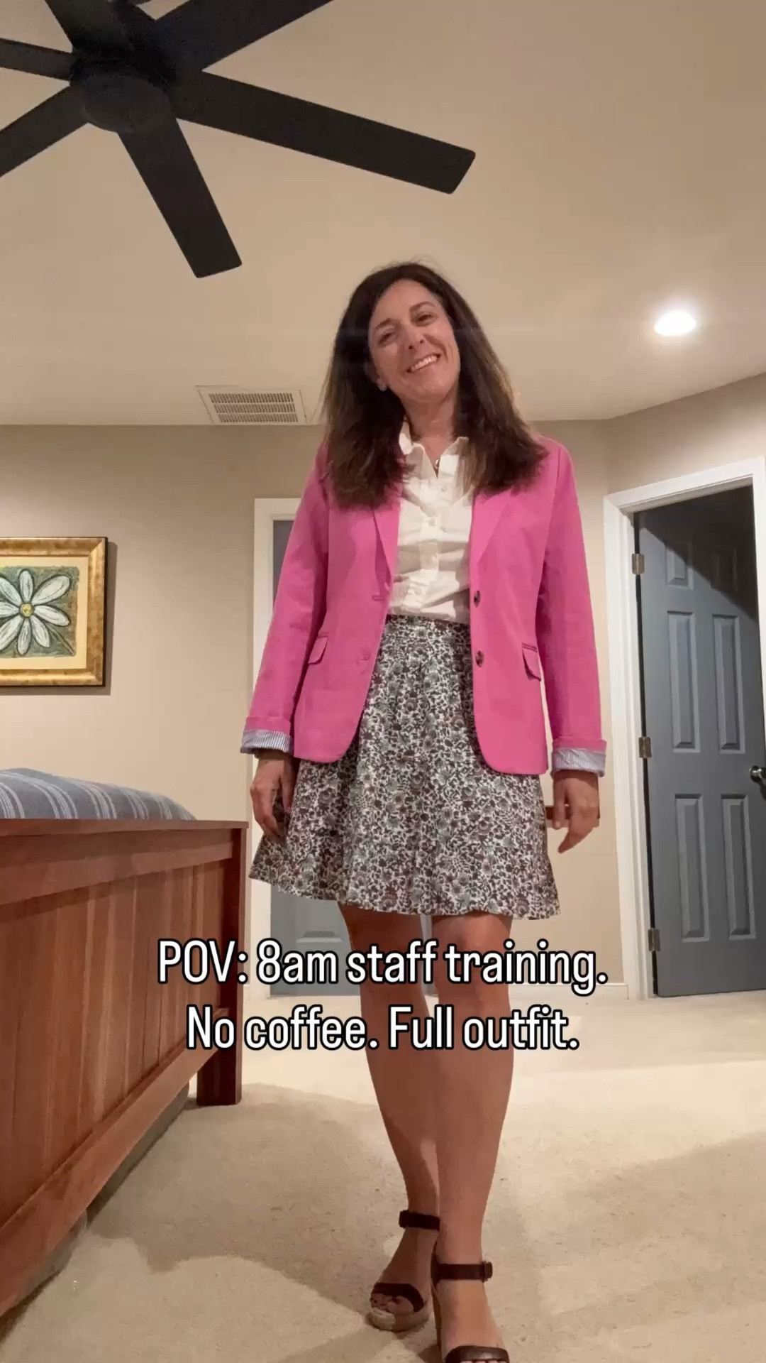 Real talk — I stood in my closet longer than I’d like to admit before this one.
I had a staff training to run, I needed to feel confident, and I had approximately zero desire to wear something boring. So here’s what happened: pink blazer (under $40), white ruffle blouse I’ve had for two years, floral skirt, and wedge sandals because life is short and I like a heel.
I’m in my 40s. I work full time. I have a to-do list that never ends. And I absolutely refuse to stop getting dressed like I mean it — even on a Tuesday morning before most people have finished their coffee.
Here’s the thing nobody tells you about budget fashion: affordable outfits can look just as polished, just as pulled-together, and just as you as anything you’d spend triple the money on. This whole look? Shoppable. Affordable. Linked.
If you’re a working mom looking for outfit ideas that actually fit your real life and your real budget — this is the page for you. Spring style 2026 does not have to cost a fortune. Women over 35 and women over 40, this one’s for us. 🌸
👇 Tag a friend who needs a work outfit intervention this spring.
🛍️ Shop the full look here → 
budget fashion | affordable outfits | spring style 2026 | women over 35 | women over 40 | working mom outfit | outfit inspo | real women fashion | casual chic | budget style | spring outfits | affordable fashion | working mom style | outfit ideas

#LTKdayinmylife #LTKootd #LTKmorningroutine
