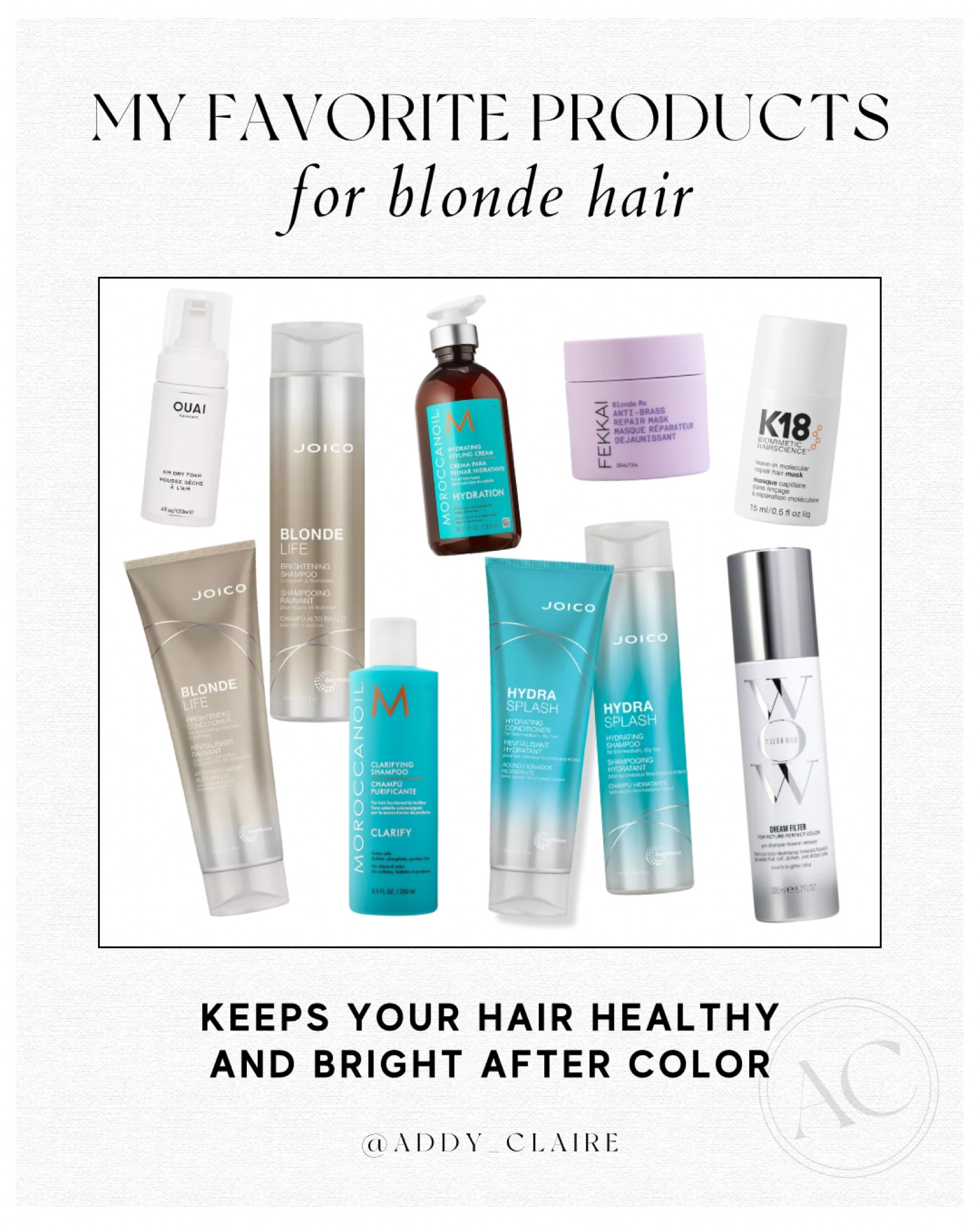 The best products for blonde hair | These are the must-have products for blonde hair! If you’re looking for purple shampoos that keep hair toned and masks that help repair damaged hair, look no further! 

blonde hair / blonde highlights / hair routine / hair breakage / beauty routine / repair bleached hair / hair care routine / remove brass / ulta finds

#LTKbeauty #LTKstyletip #LTKunder50