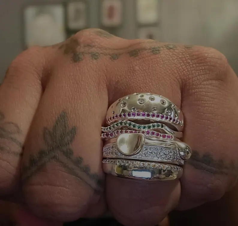 SILVER BURGER STACK - Etsy | Etsy (US)