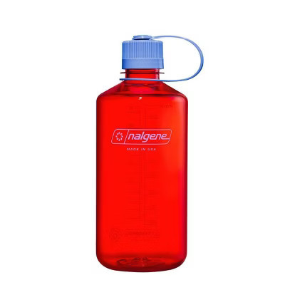 Nalgene 32 fl oz Plastic Narrow Mouth Water Bottle - Marmalade: Portable Drinkware, Recycled Material | Target