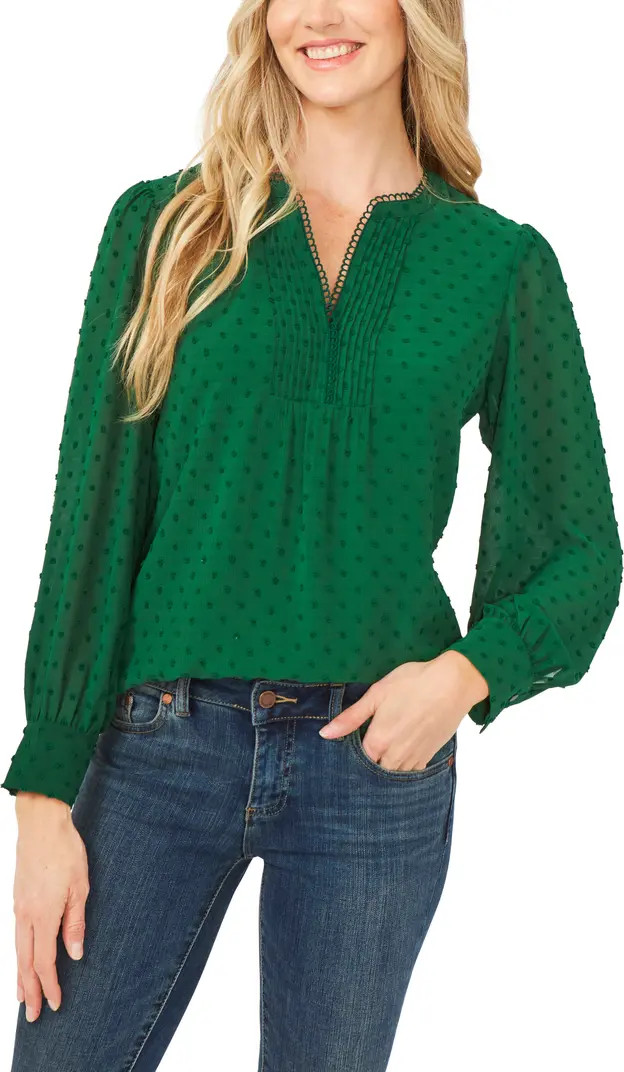 Clip Dot Long Sleeve Blouse | Nordstrom