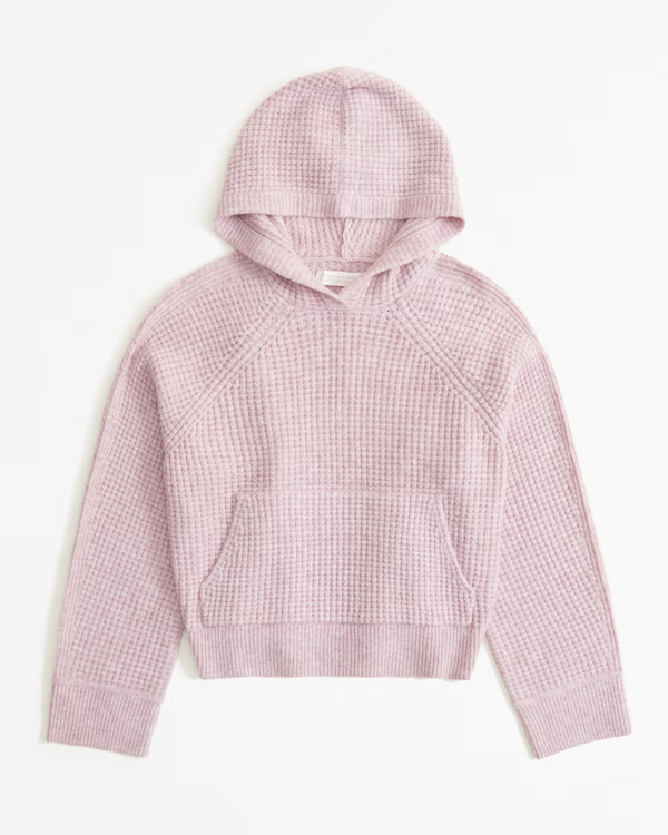 Women's Lounge Waffle Sweater Hoodie | Women's Tops | Abercrombie.com | Abercrombie & Fitch (US)