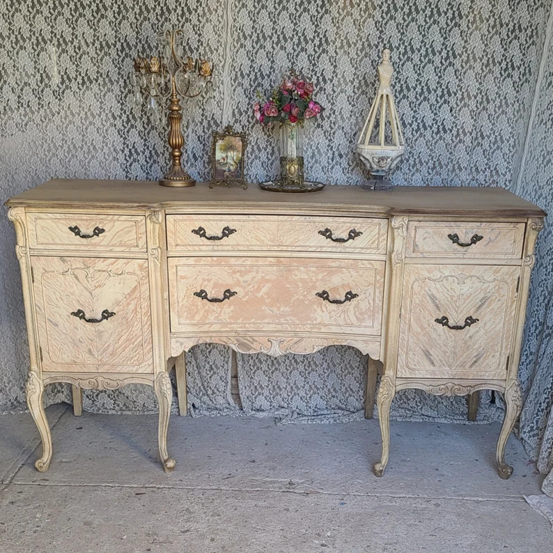 Vintage French Buffet French Sideboard Bleach Farm House | Etsy | Etsy (US)