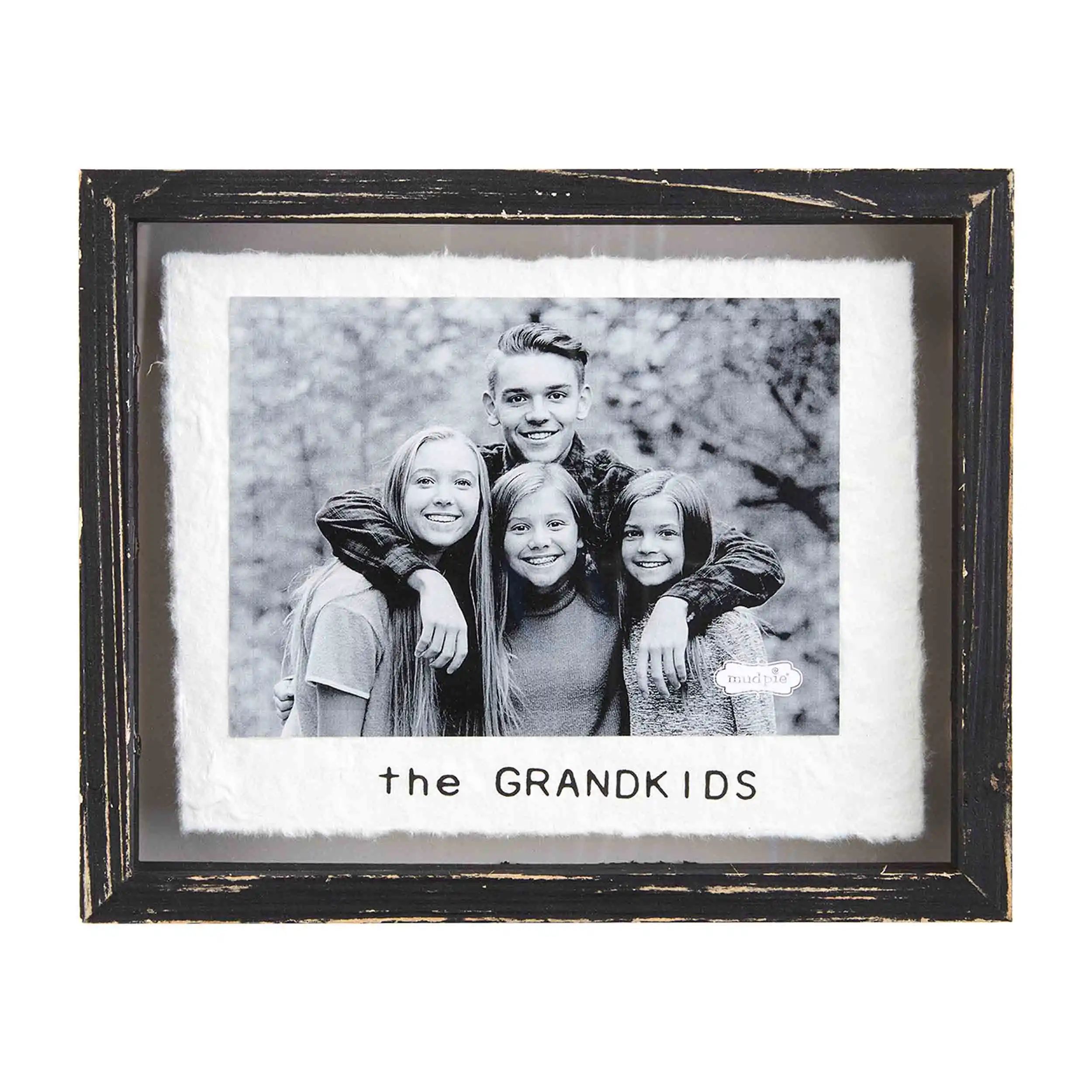 The Grandkids Black Wood Picture Frame | Mud Pie (US)