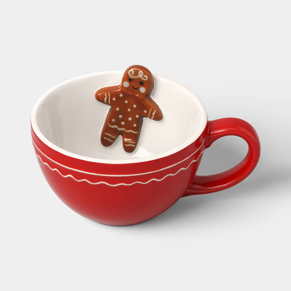 13 fl oz Christmas Stoneware Gingerbread Peek-a-boo Mug - Wondershop™ | Target