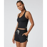 Vuori Halo Performance Crop Top 2.0 | Black Heather | XXS | Vuori Clothing (US & Canada)