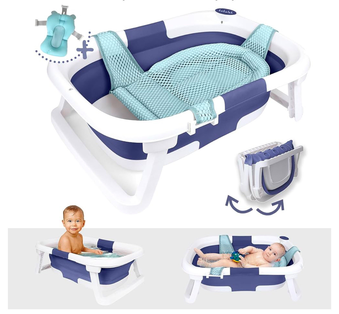 BEBELEH™ Collapsible Baby Bathtub – Bathtub + Baby tub Sling + Newborn Sling – Baby Bathtub Newborn to Toddler 0-24 Months 

#LTKBaby #LTKBump #LTKKids