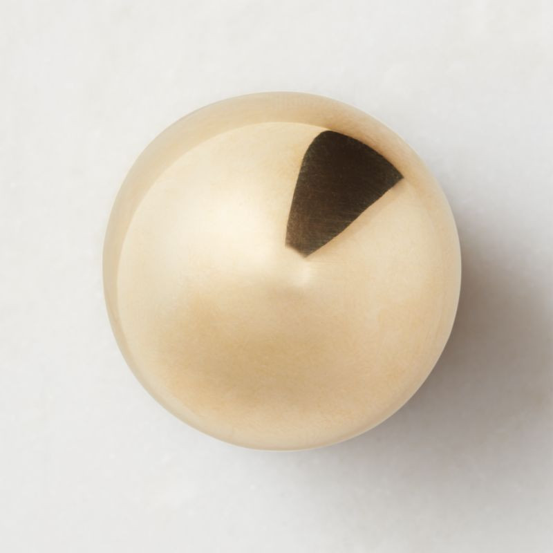 Avery Round Unlacquered Brass Cabinet Knob 1.25" + Reviews | CB2 | CB2