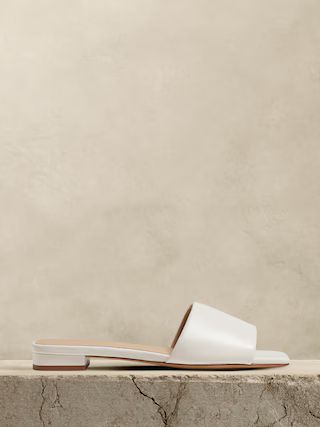 Lucca Leather Slide Sandal | Banana Republic (US)