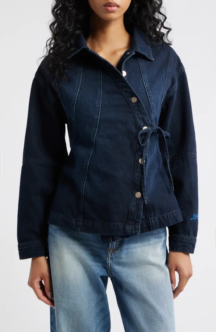 Finella Asymmetric Denim Shirt Jacket | Nordstrom
