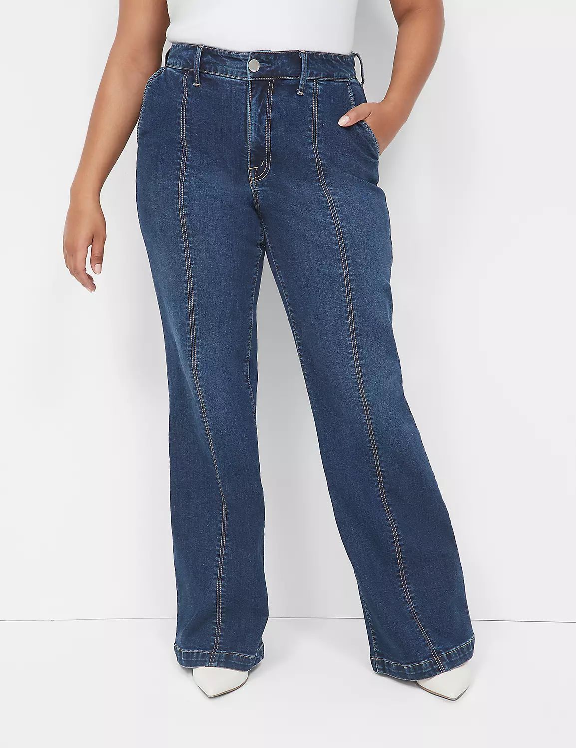 Seven7 Wide Leg Jean With Seam Detail | LaneBryant | Lane Bryant (US)