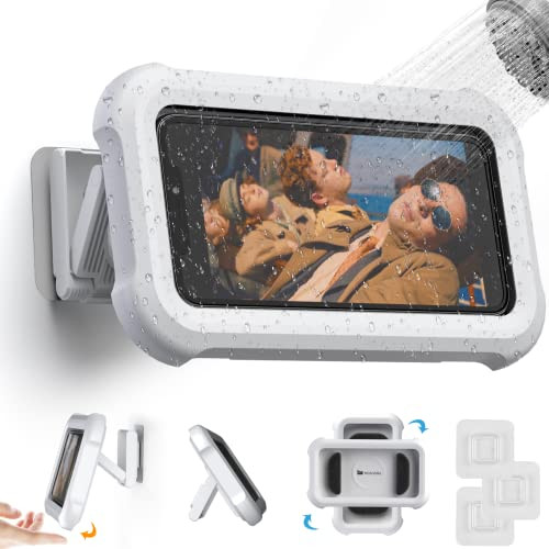 Waterproof Shower Phone Holder with 360° Rotation, Angle Adjustable, Wall Mounted Phone Holder f... | Amazon (US)