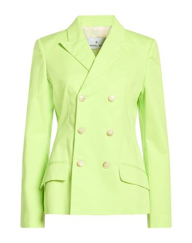 Manuel Ritz Woman Blazer Lime green Size 4 Cotton, Elastane | YOOX (US)