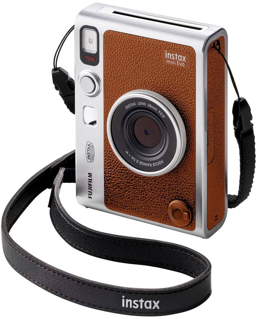 Fujifilm - instax mini Evo Instant Film Camera - Brown | Best Buy U.S.