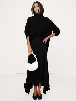 Pebbled Crepe Maxi Skirt | Banana Republic (US)