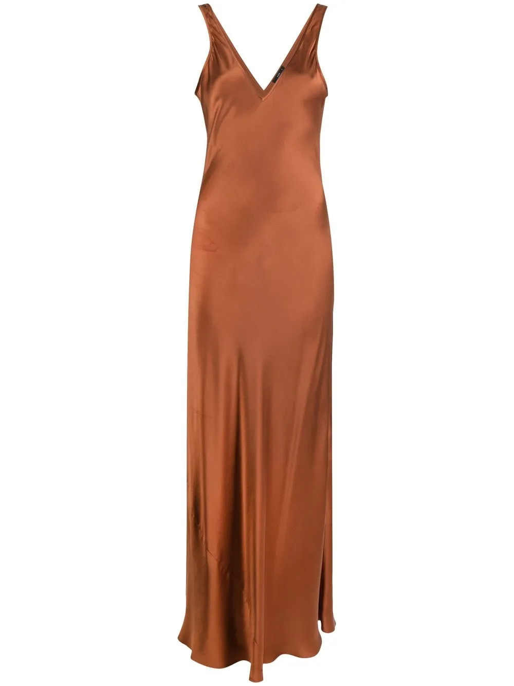 V-neck silk long dress | Farfetch Global