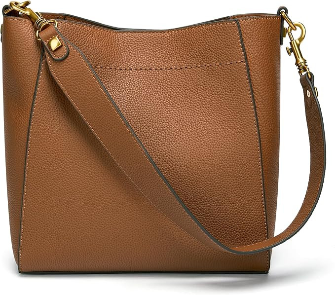 DORIS&JACKY Genuine Leather Bucket Hobo Bag for Women Designer Shoulder Purse and Satchel Tote wi... | Amazon (US)