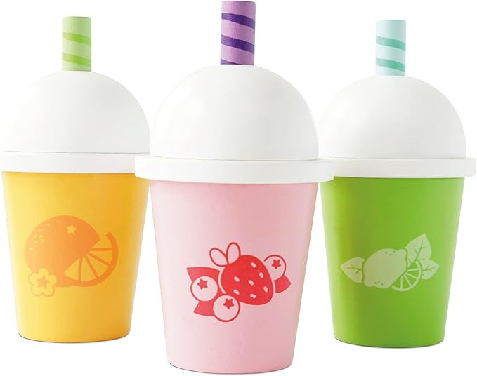Le Toy Van - Childrens Wooden Honeybake Smoothie Cup & Juice - Set of 3 - Pretend Toy - Role Play... | Amazon (US)