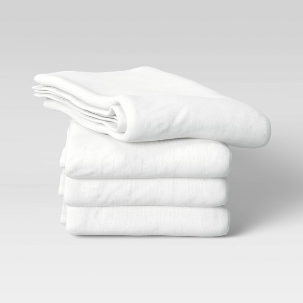 4pk 30&#34; X 30&#34; Cotton Kitchen Towels White - Made By Design&#8482; | Target
