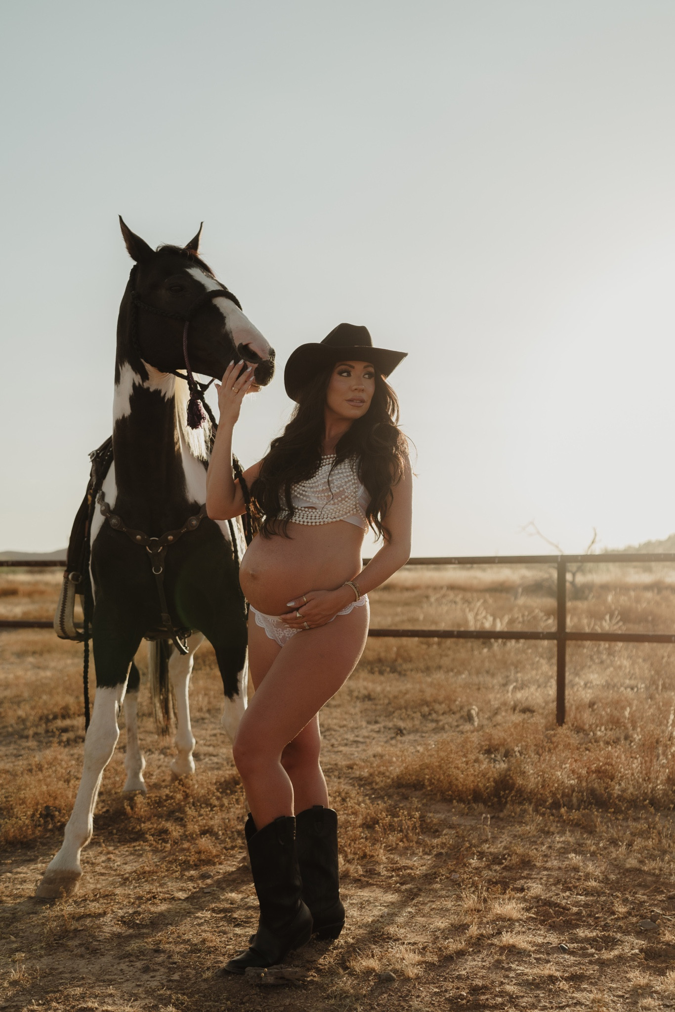 My maternity photoshoot outfit details! I am wearing an amazon white lace lingerie set in a size medium. My Pearl bralette is from SHOWPO

Cowgirl boots 
Cowgirl hat 
Festival 
Country concert 


#LTKstyletip #LTKunder50 #LTKshoecrush